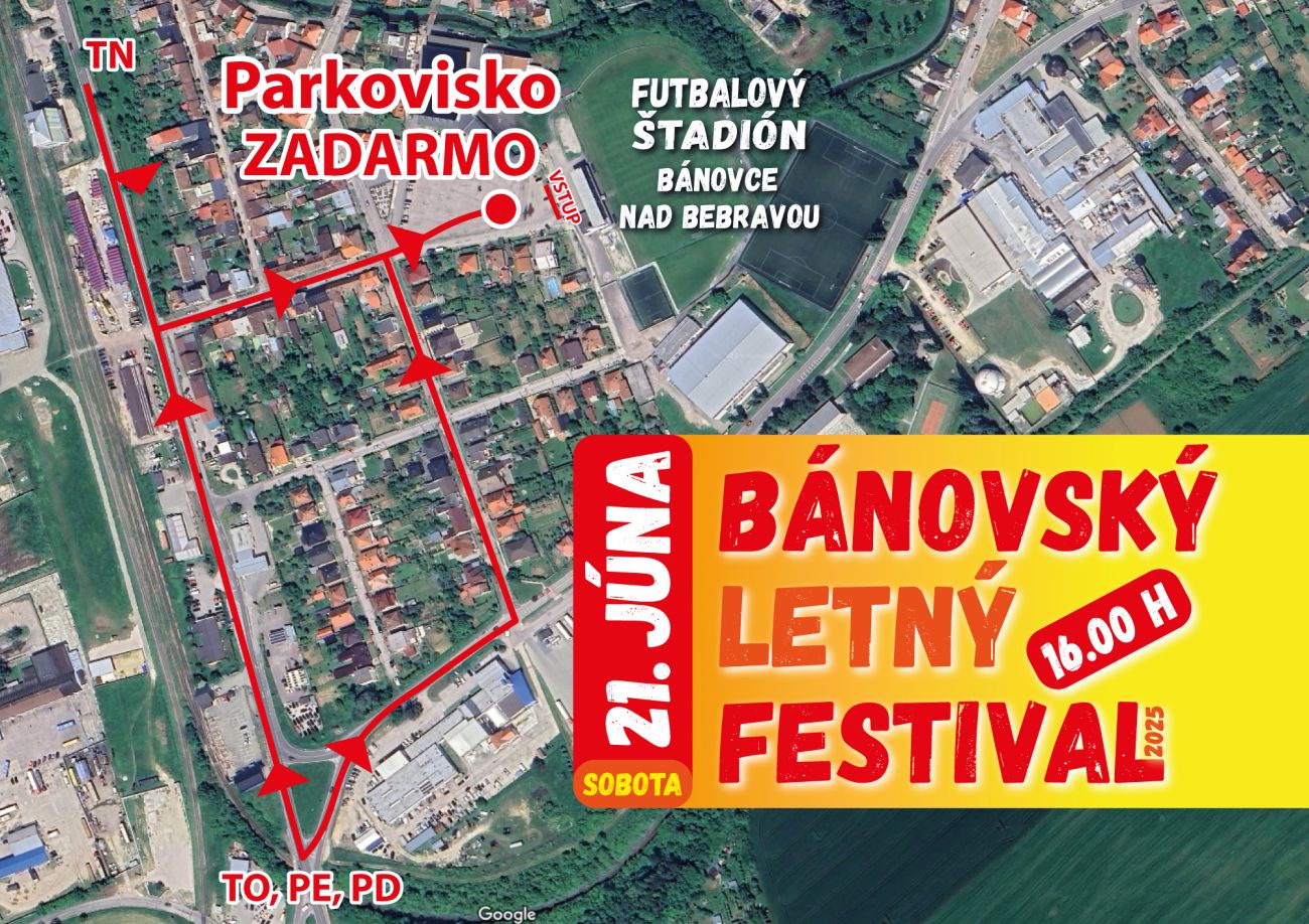 Bánovský letný festival 2025 - mapa